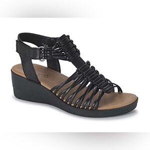 Baretraps® Cageny Casual Strappy Wedge Sandal Black 787772-J Women’s Size 6